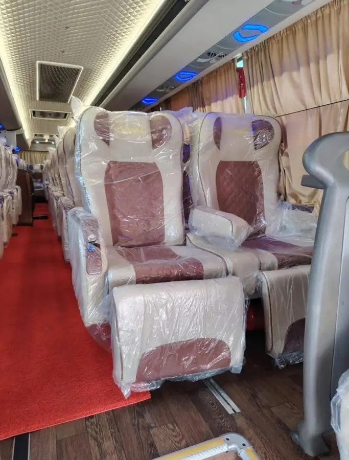 Inside a tourist bus